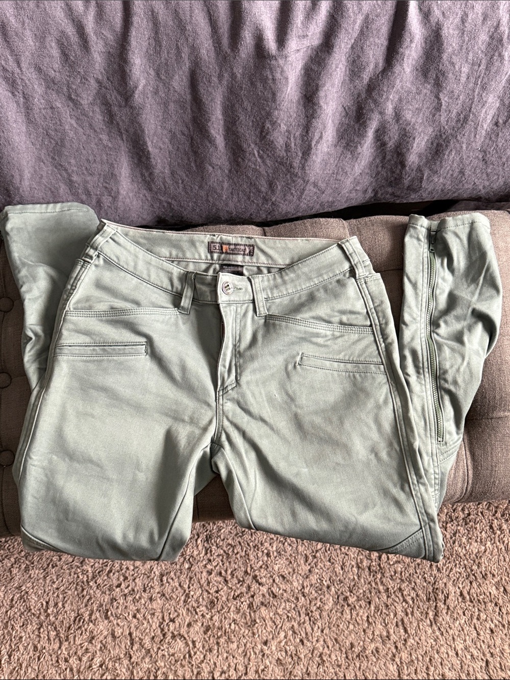 5.11 Tactical Olive Green Utility Pants with Logo Patch